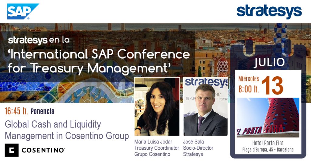 Stratesys - Evento International SAP Conference for Treasury Management - 13JUL2016